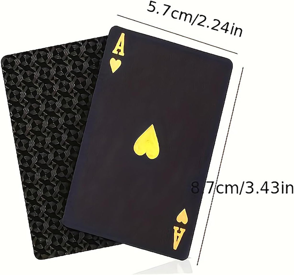 Waterproof Black Plastic Playing Cards