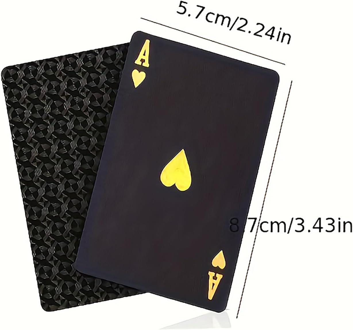 Waterproof Black Plastic Playing Cards