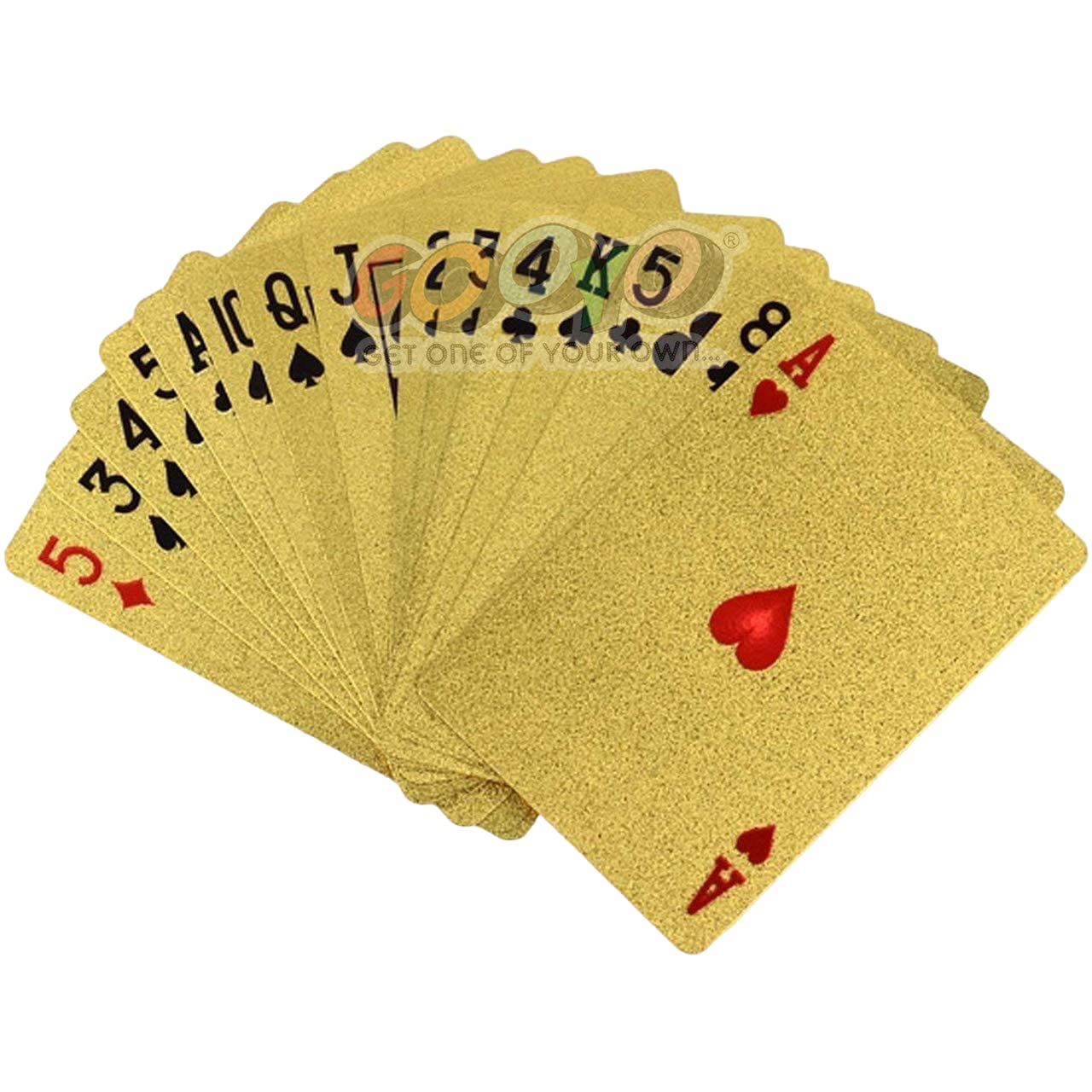 Gooyo 24 K Gold Plated Poker Playing Cards (Golden)