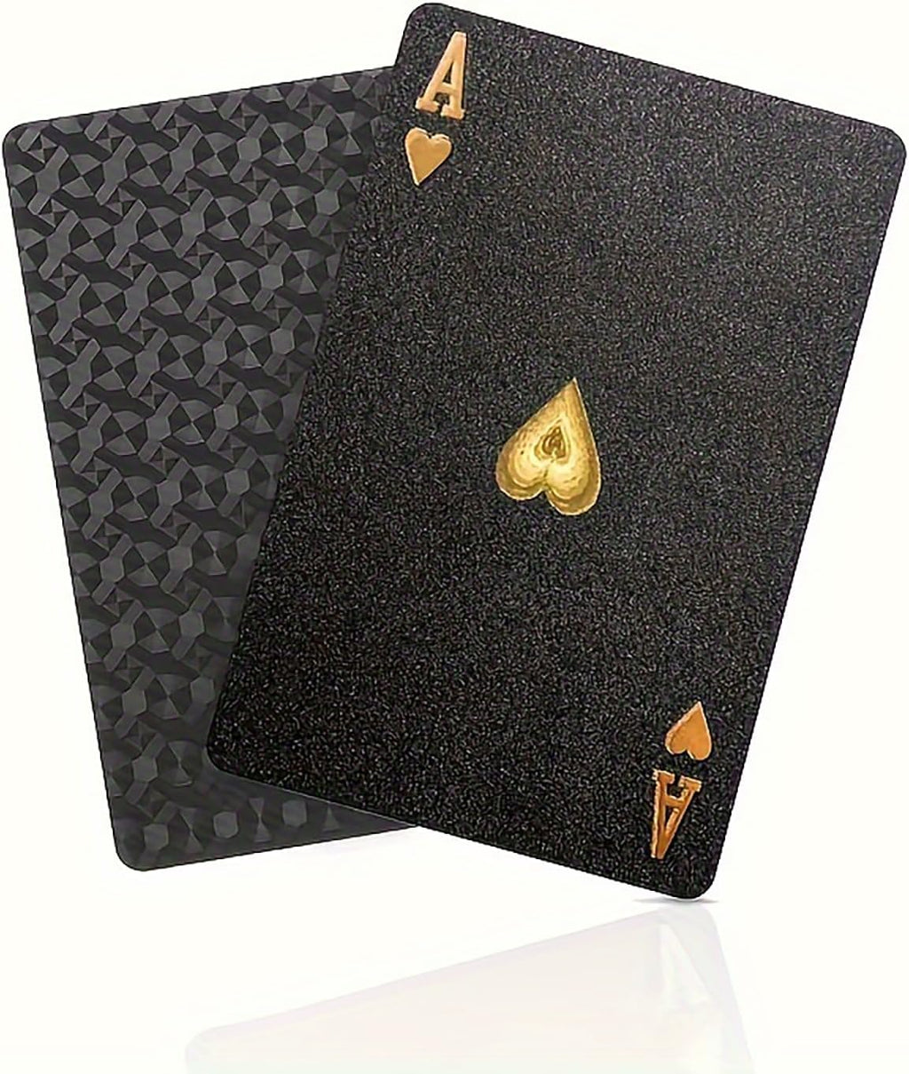 Waterproof Black Plastic Playing Cards