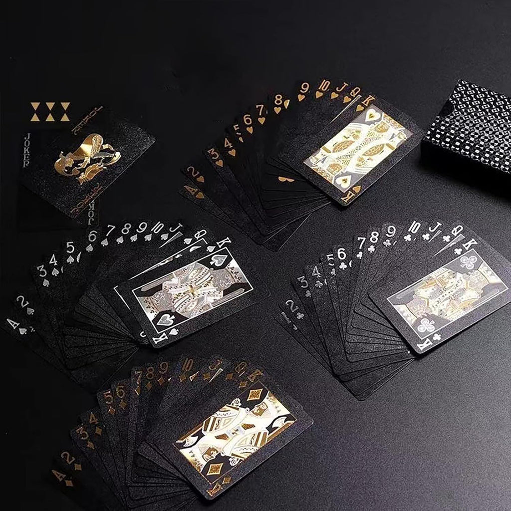 Waterproof Black Plastic Playing Cards