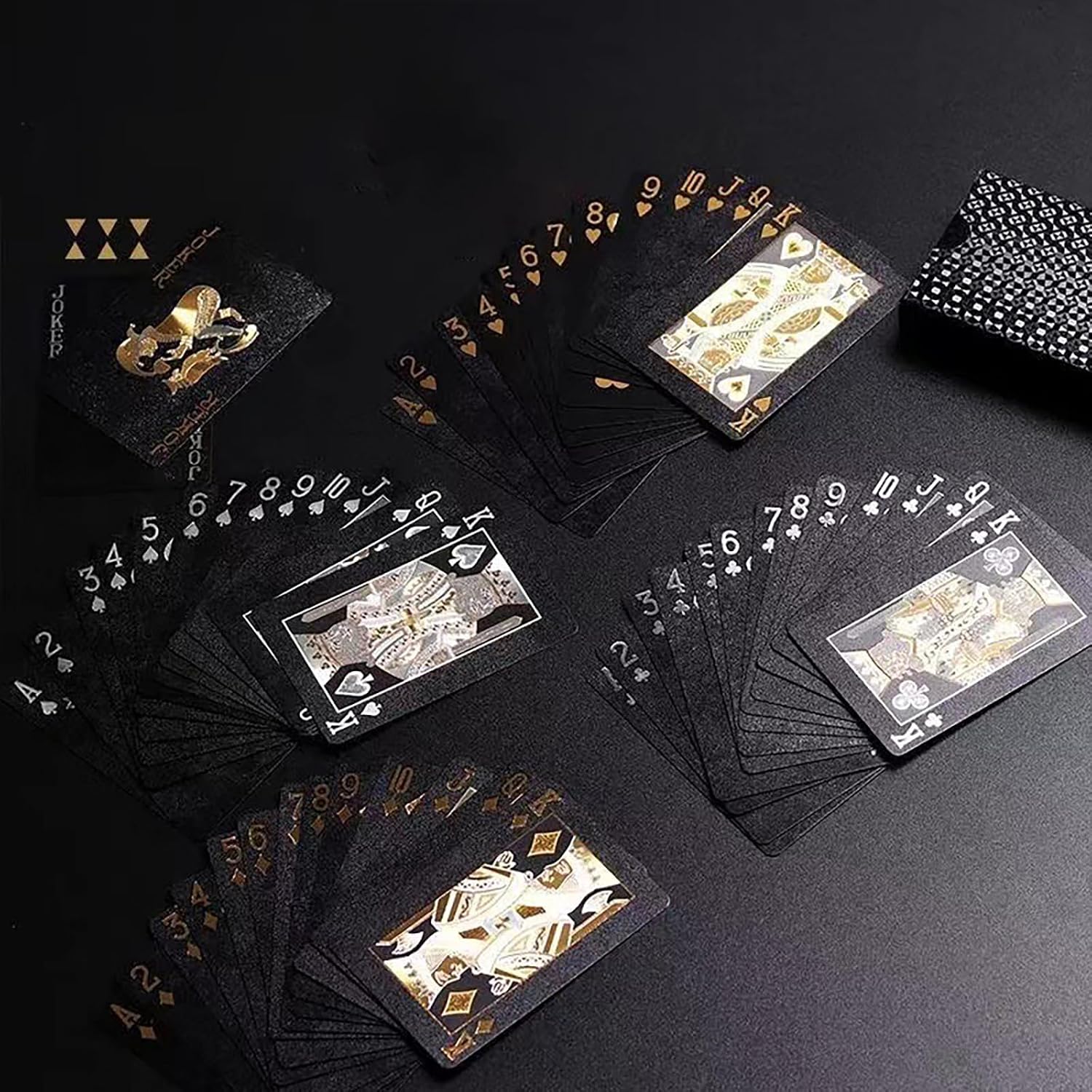 Waterproof Black Plastic Playing Cards