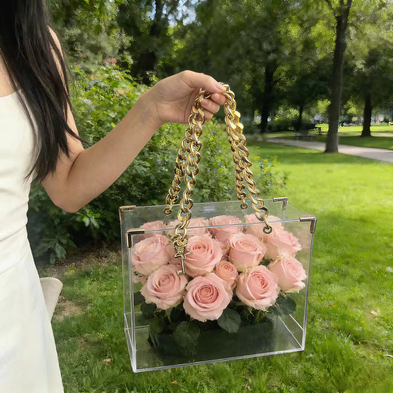 Everlasting Luxe Rose Bag
