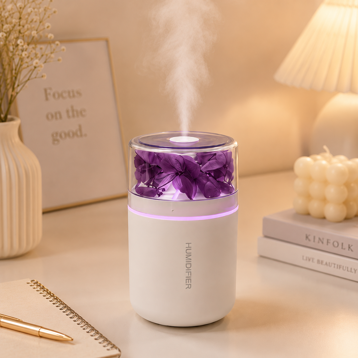 Flower Air Humidifier & Aroma Diffuser USB