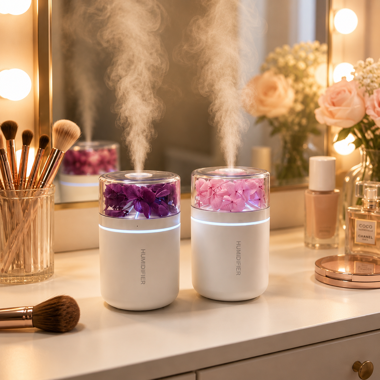 Decorative flower aroma diffuser for bedroom
