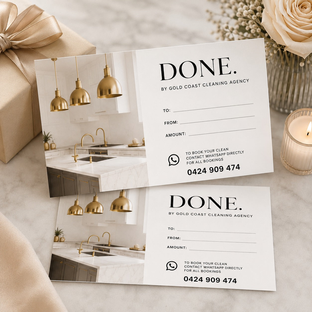 Gold Coast Cleaning Gift Card for professional home cleaning services in Queensland