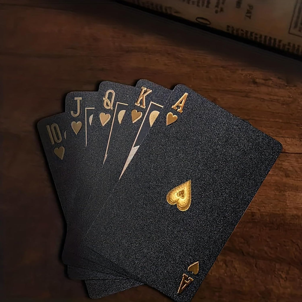 Luxury Waterproof Black Playing Cards