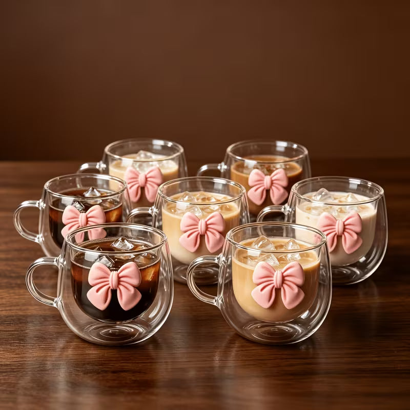 Set_of_double_wall_glass_mugs_with_pink_bow_design_for_gifting